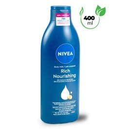 Lait corporel NIVEA pour peaux sèches - Soin riche et nourrissant - 72 heures - 400 ml