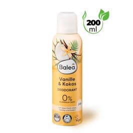 Déodorant spray – Balea – Vanille & Noix de Coco – 200 ml – Parfum exotique – Fraîcheur et soin de la peau