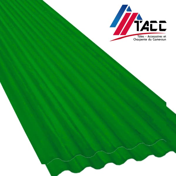 Tôle Ondulée — Aluminium-Zinc — Verte — 0,50mm