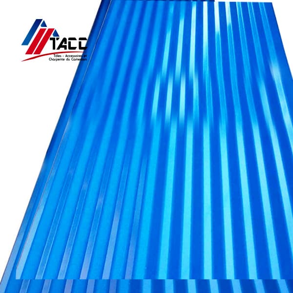 Tôle Ondulée — Alumonium-Zinc — Bleu — 0,40mm
